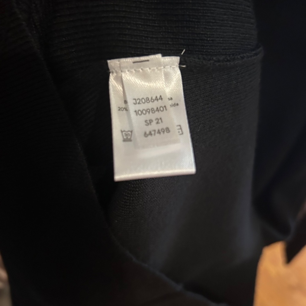NWOT Venus Black Sheath Dress with full sleeve peep holes and teardrop crystals - Picture 6 of 6